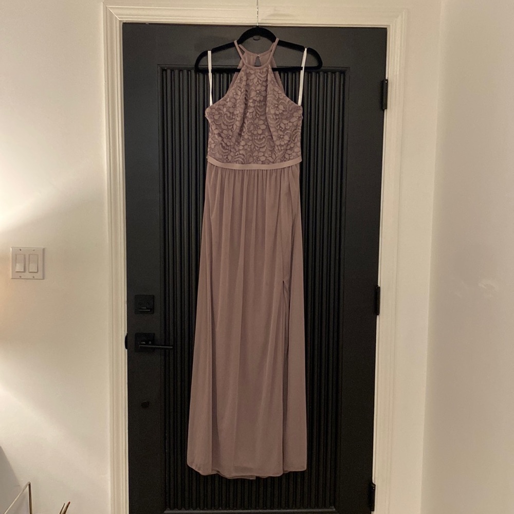 David’s Bridal bridesmaid dress in Portobello